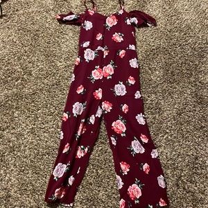 girls magenta, pink, and purple romper